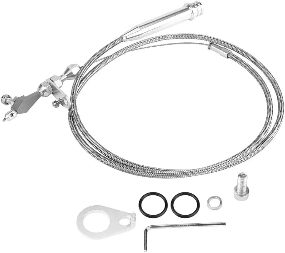 for 700r4 kick down cable to ls t body Kickdown Cable,Braided Plastic Cable Detent for All 700R4,1.54m / 60.6in
