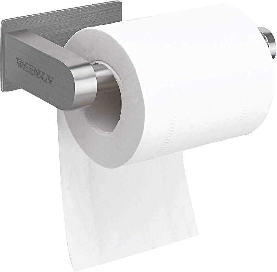 Toilettenpapierhalter Ohne Bohren, Selbstklebend Toilettenpapierrollenhalter Edelstahl Klopapierhalter Wc Halter Rollenhalter Klorollenhalter Papierhalter(Verbesserte Version)
