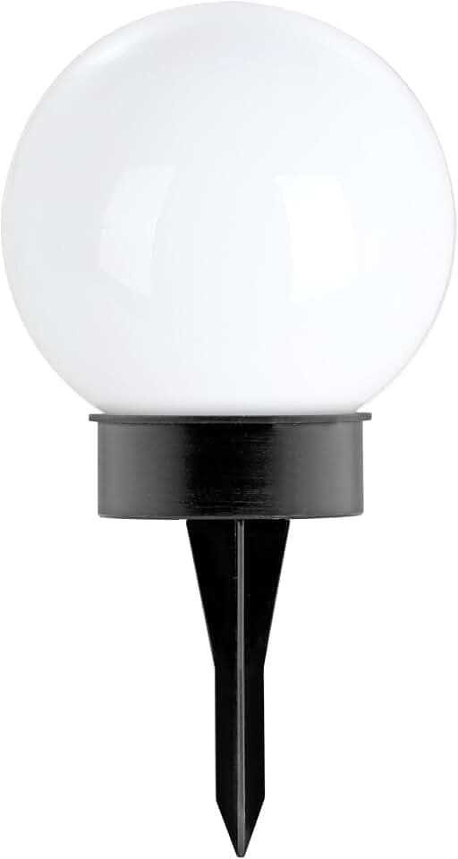 EGLO LED Solar Kugel Puglia, Gartenlampe mit Erdspieß, Solarlampe für außen