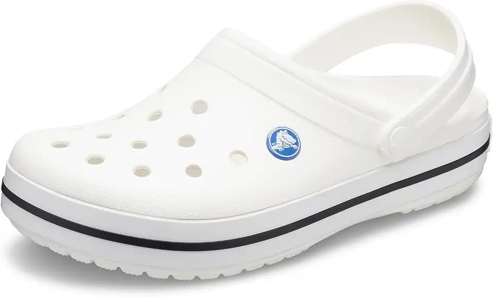 Crocs Unisex-Adult Crocband Clog, White, 11 Men/13 Women