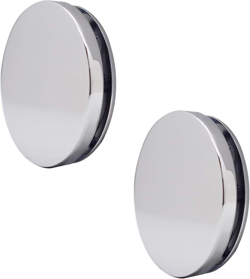 Westbrass D980R-2-26 Floating No-Hole Bath Waste Overflow Faceplate and Adaptor, Polished Chrome (2-Pack)