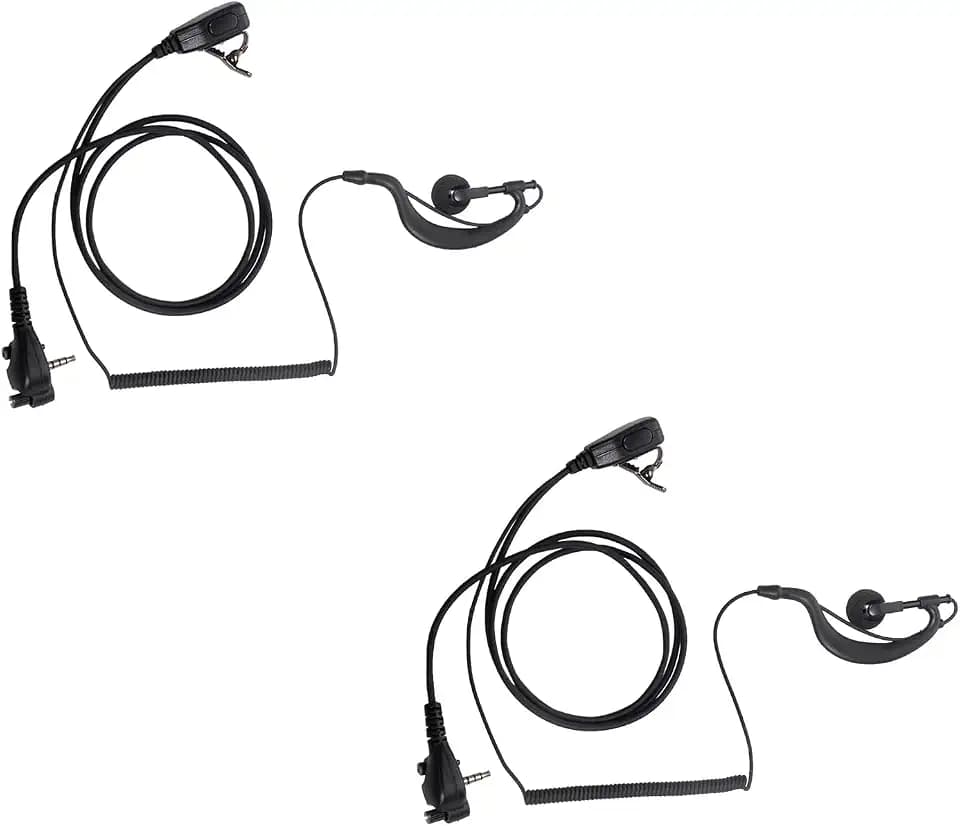 G-Shape Headset Compatible with Vertex Standard vx261 Earpiece ,2Pack