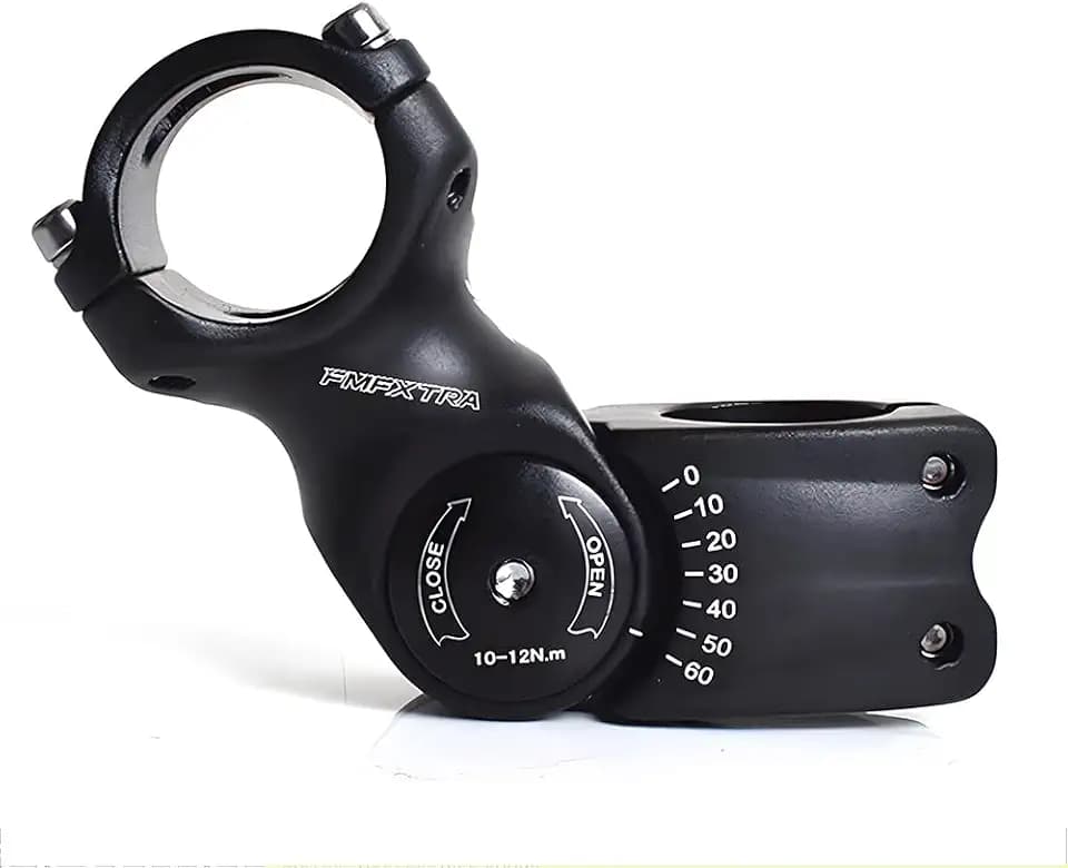 Verstellbarer MTB Vorbau 25.4mm 31.8mm, ±60 Grad Aluminiumlegierung Fahrradvorbau Riser, Kurze Lenkervorbauten für Mountainbikes, Rennrad, BMX, Radsport