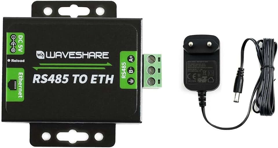 Waveshare RS485 to Ethernet Converter M0 Series 32-bit ARM Processor Supports DNS Domain Name Resolution Customized Registration Packets Heartbeat Packets Configurable via Webpage GET and Post