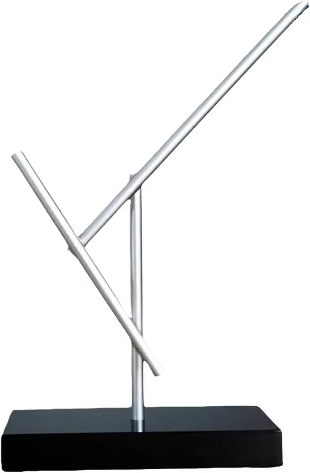 CulinaryEdge Kinetic Energy Sculpture, Double Pendulum Metal Desktop Art Decor, Battery Powered Moving Sculpture for Office, Home and Studio