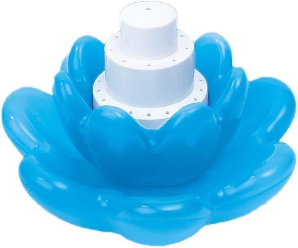 SWIMLINE HYDROTOOLS Floating Pool Fountain – Soothing Water Feature for Pools & Ponds, Easy to Install, UV-Resistant, Triple Tier, Blossom Floating Design, Blue