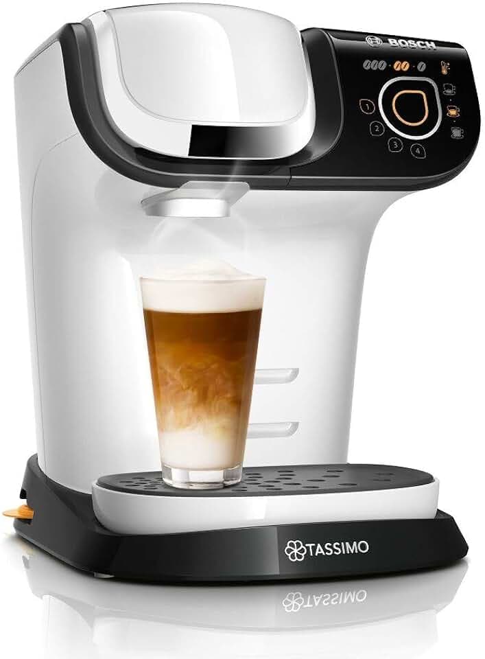 Tassimo My Way 2 Kapselmaschine TAS6504 Kaffeemaschine by Bosch, mit Wasserfilter, über 70 Getränke, Personalisierung, vollautomatisch, einfache Zubereitung, 1.500 Watt, 1,3 Liter, weiß
