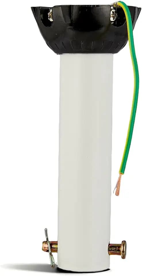 Ceiling Fan Extension Rod 8 Inch,Ceiling Fan Downrod with Ball Head,Downrod Extension for Fan,1 inch Outside Diameter, Boom Suitable for a Wide Range of (white)