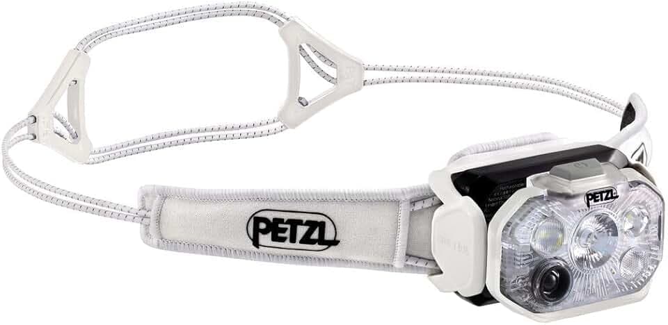 PETZL SWIFT RL Stirnlampe Weiß 1200 Lumen aufladbar, REACTIVE LIGHTING, leichte Kopflampe mit Akku, Outdoor Lampe für Trailrunning Bergsteigen