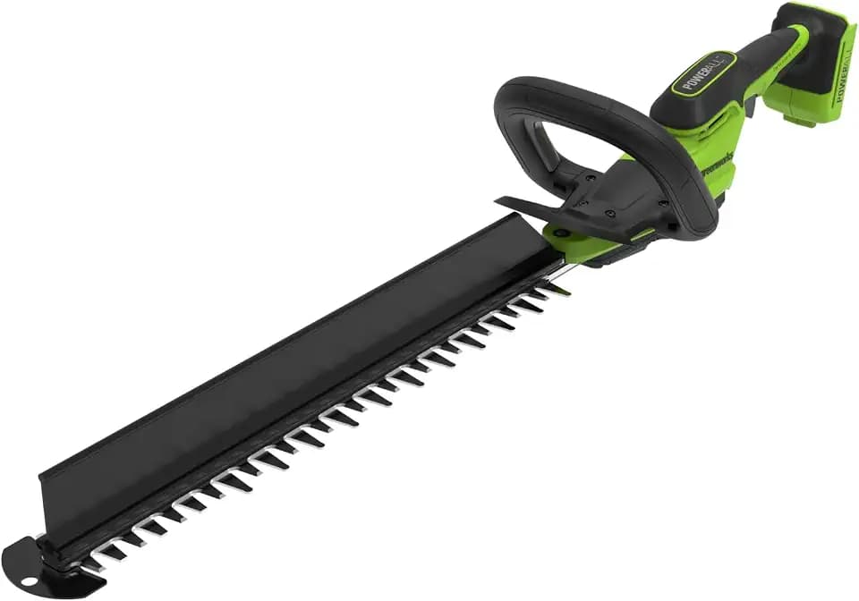 Greenworks 24V Akku-Heckenschere 51 cm, bürstenloser Motor, Doppelmesser 28 mm, Hedge Sweeper integriert, ergonomischer Rundgriff, ohne Akku HT2002DA1
