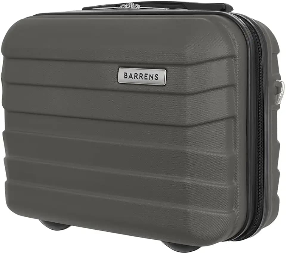 BARRENS Kosmetiktasche | Reiseetui mit Griff | Handgepäck | Zur Befestigung am Koffer oder zum Tragen über der Schulter | ABS-Material | 31x35x18 cm | 17l | Graphit