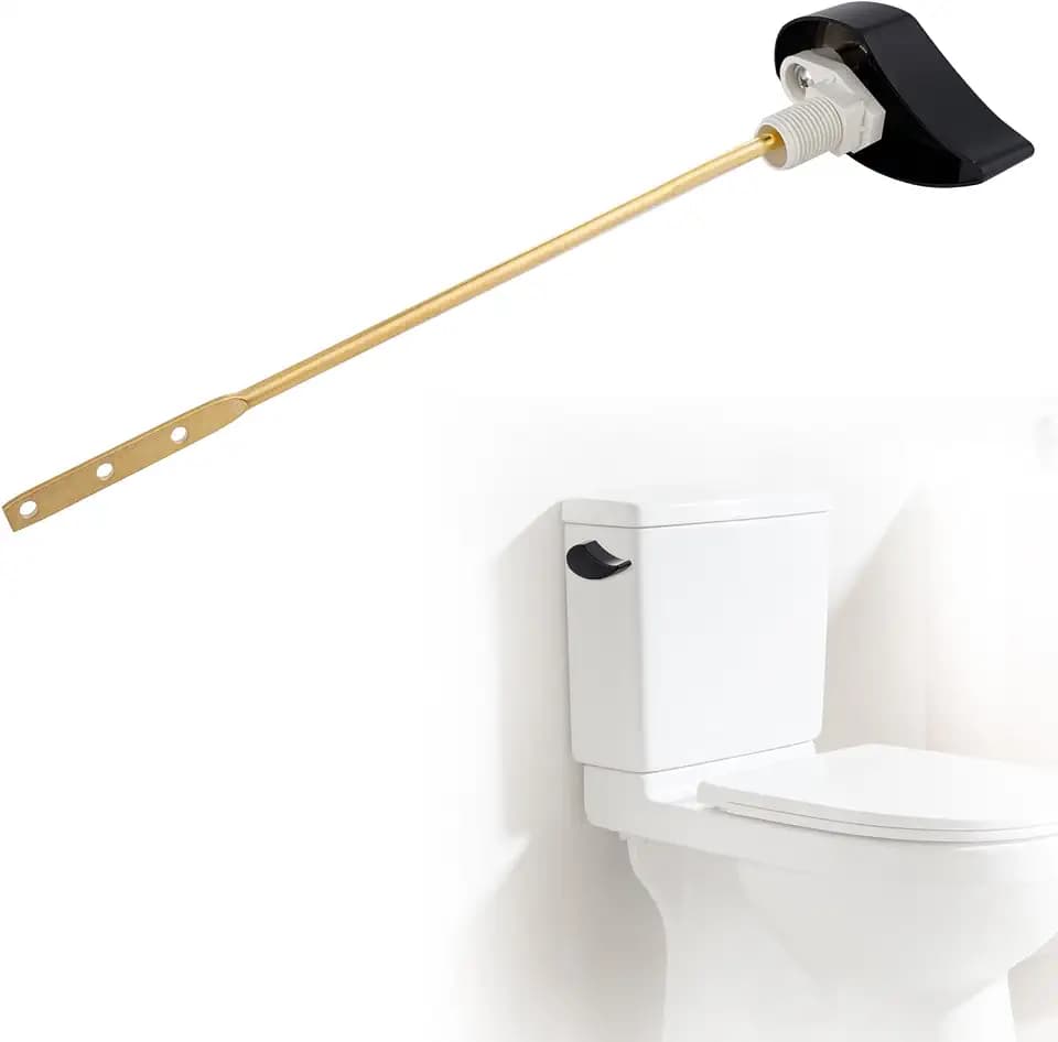 Metal Side Mount Toilet Handle Lever Compatible with TOTO THU004-CP, Black