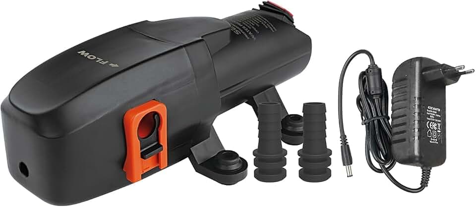 LIGHTEU®, Seaflo 230 V 3,8 l/min 2,8 bar 23B Serie IP54 mit AC/DC-Adapter selbstansaugende automatische Membran Pumpe