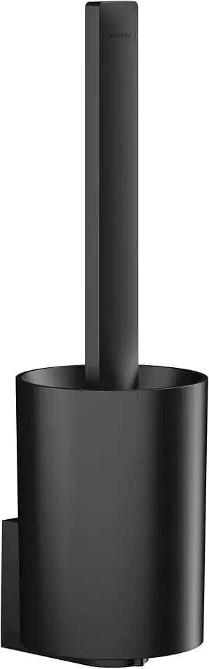 hansgrohe WallStoris - WC-Bürste und Behälter, Toilettenbürstenhalter, Badezimmer Zubehör ohne bohren, Bad Accessoires, Mattschwarz, 27927670