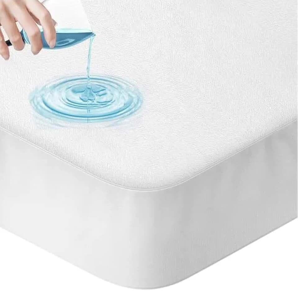 Wasserdicht Matratzen Unterbett, Matratzenschoner, milbendicht, 180 x 200 cm, Weiß