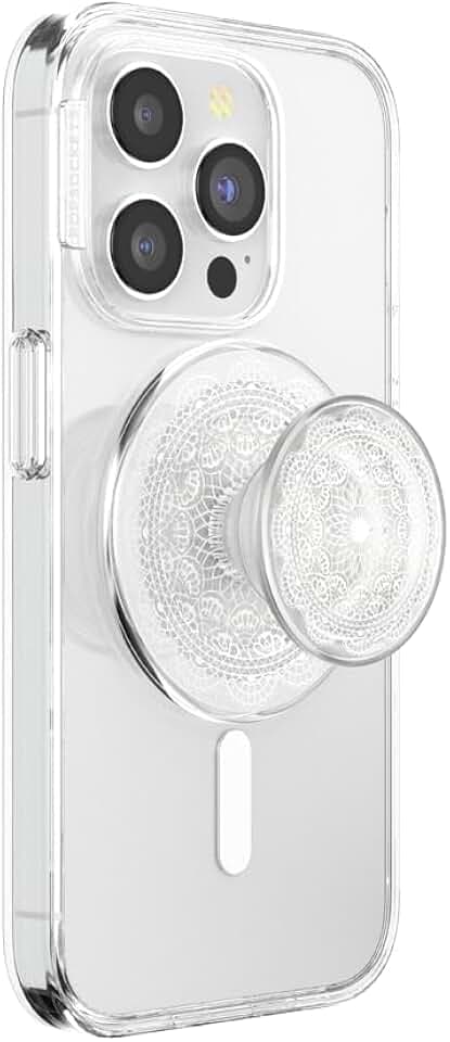 PopSockets Handy-Grip für MagSafe, Magnetischer Halter, Handyständer, Clear - Doily Life