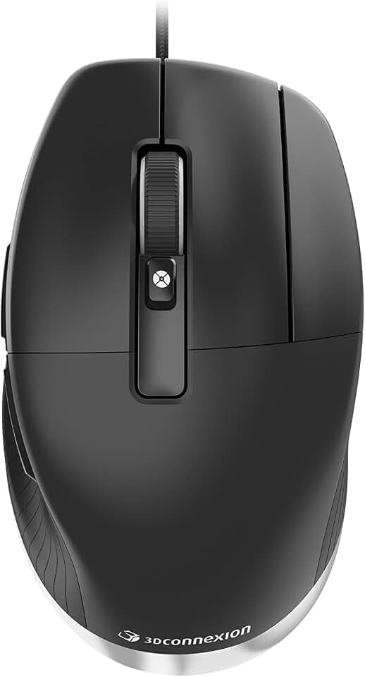 3Dconnexion CadMouse Pro (Ergonomische Maus, optisch, USB, Rechtshänder), Mattschwarz