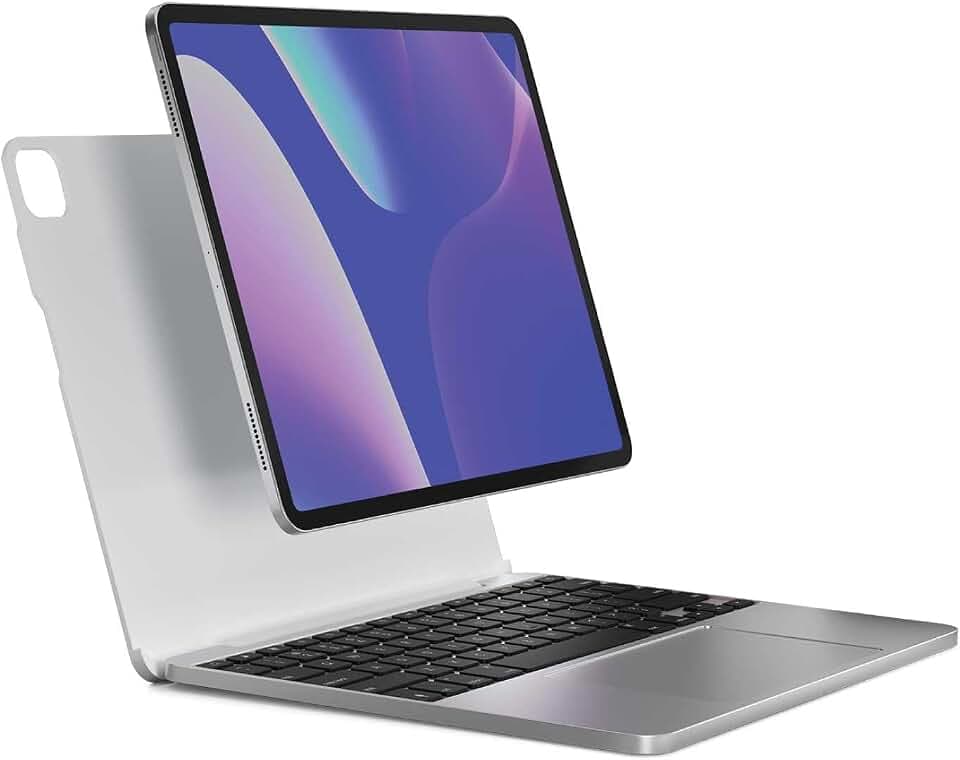 Brydge MAX+ for 12.9" iPad Pro (3rd/4th/5th Gen) Keyboard Case - White, Plastic, Scratch Resistant, Integrated Trackpad, USB-C
