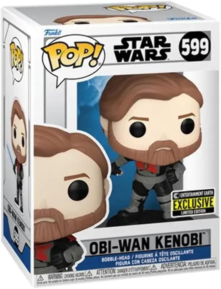 Funko Star Wars: The Clone Wars Obi-Wan Kenobi Mandalorian Armor Pop! Vinyl Figure #599 - Entertainment Earth Exclusive, Blue