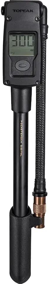 Topeak PocketShock Digitale Schock-Pumpe mit 300 PSI Digitalanzeige