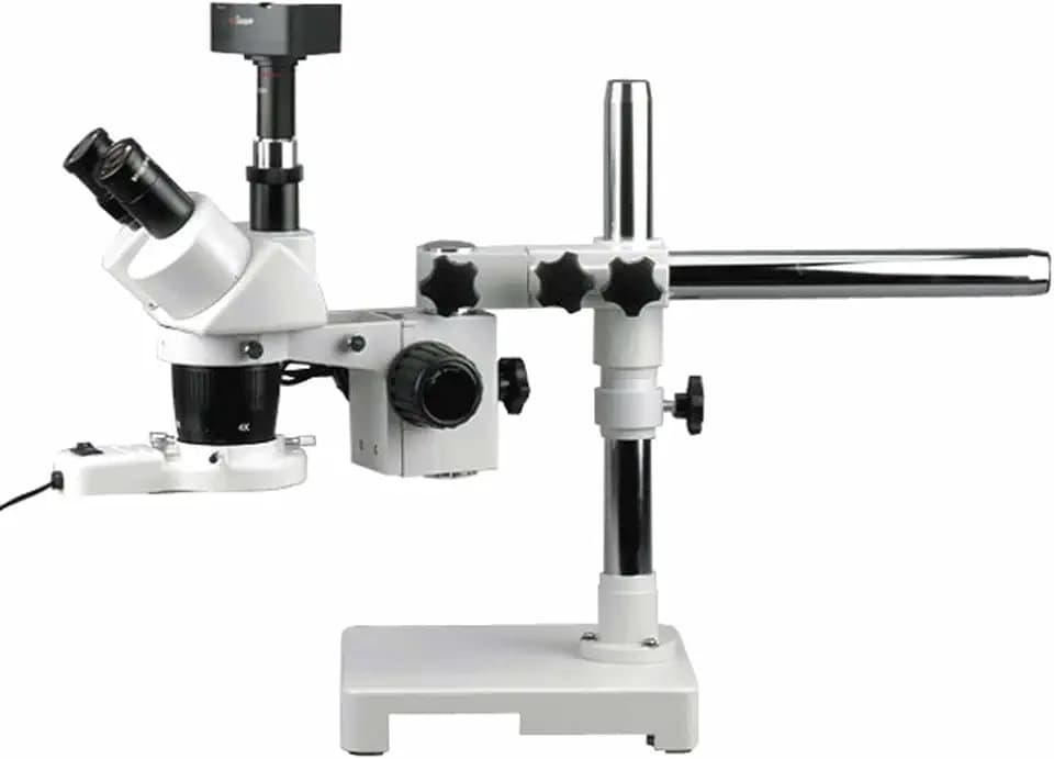 AmScope SW-3T24-FRL-5MT Digital Trinocular Stereo Microscope, WH10x