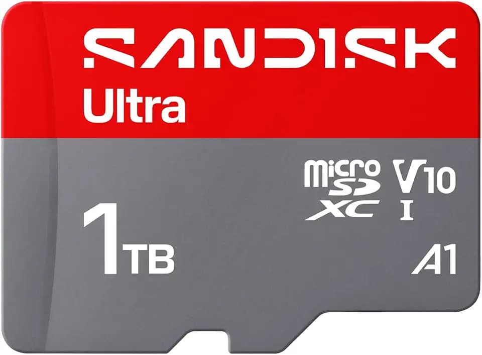 SANDISK 1TB Ultra microSD UHS-I Card - Up to 195MB/s Read Speed, Full HD Video, V10, U1, C10, A2 - SDSQUJQ-1T00-GZ6MA