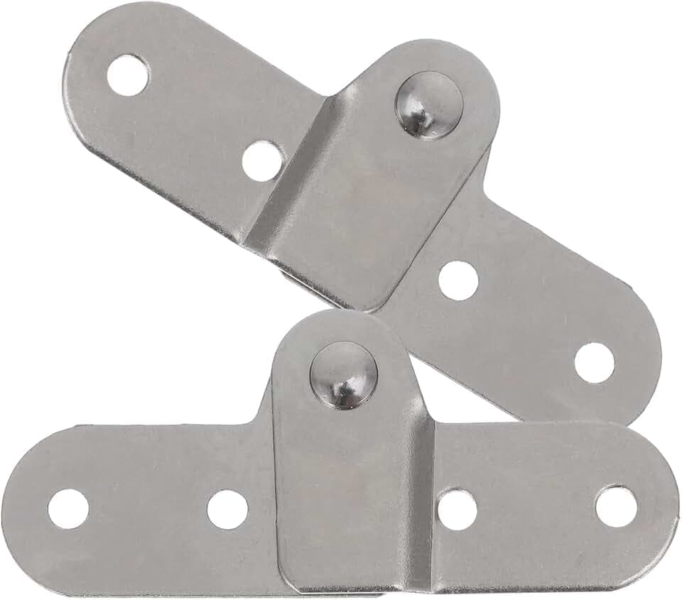 2pcs Ladder Hinge Replacement Kit for Attic and Step Ladders 3.3x7.7cm