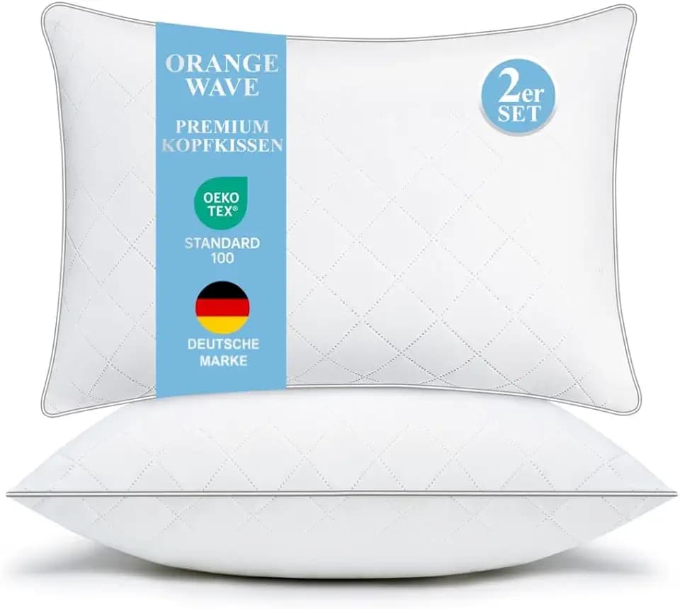 Kopfkissen 40x80 2er Set Kissen Hotelqualität Bettkissen Mikrofaser OekoTex