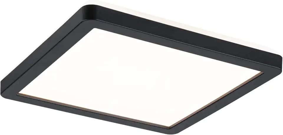 Paulmann 71000 LED Panel Atria Shine 190x190mm eckig incl. 1x11,2 W Warmweiß Schwarz Lichtpanel Kunststoff Deckenpanel 3000 K