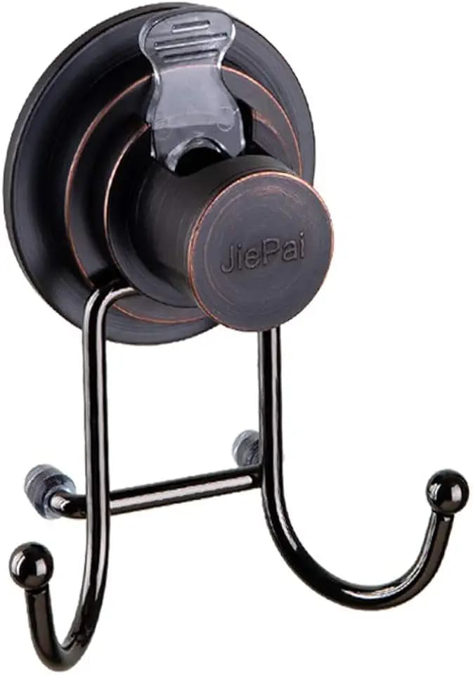 JiePai Suction Cup Hooks,Shower Bath Towel Holder 1 Pack,Oil Rubbed Bronze