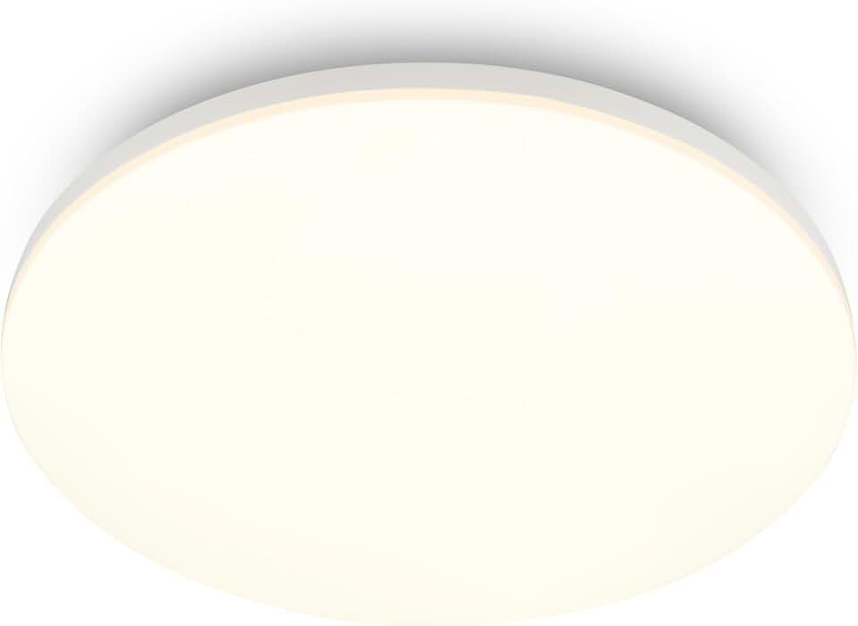 BRILONER - LED Deckenlampe mit warmweißem Licht, 24W, 2550lm, LED Lampe, Deckenleuchte, Wohnzimmerlampe, Deckenlampe Schlafzimmer, Küchenlampe, Flurlampe, 36 x 6,5 cm, Weiß