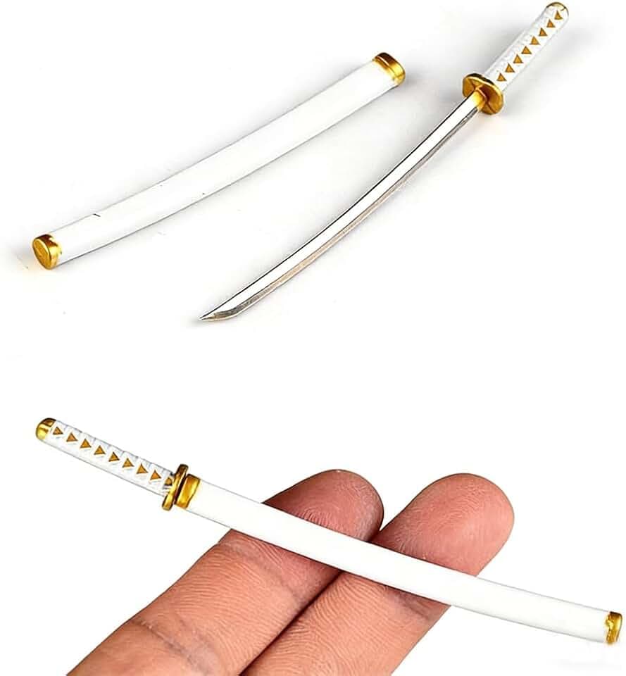 1/12 Scale 3.93'' Katana with Scabbard – Miniature Samurai Sword for 6'' Action Figure Custom Accessory (#3)