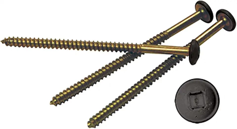 3" Painted Screws for Vinyl Shutters, 018 Tuxedo Grey (12/Bag)