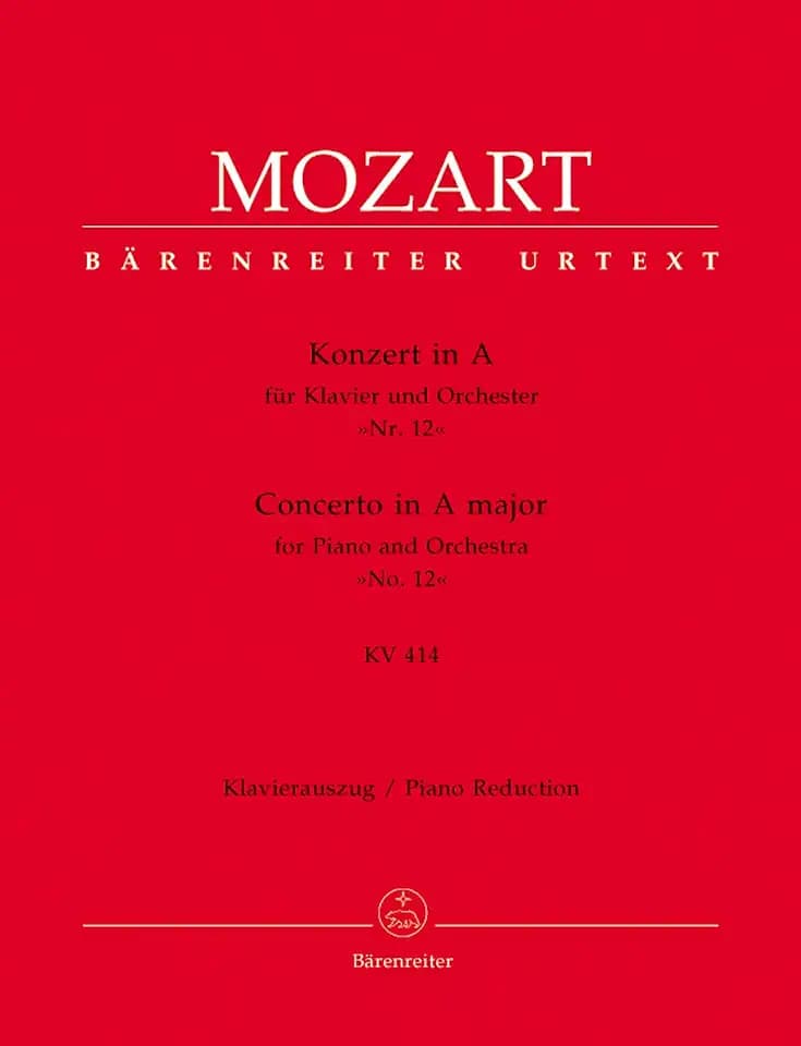 Konzert für Klavier und Orchester Nr. 12 A-Dur KV 414. Klavierauszug, Urtextausgabe