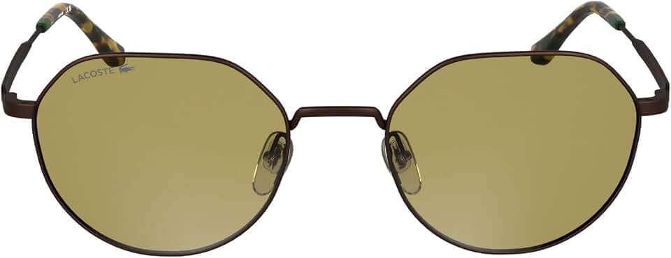 Lacoste Unisex Adult Sunglasses L268S - Brown with Solid Light Brown Lens