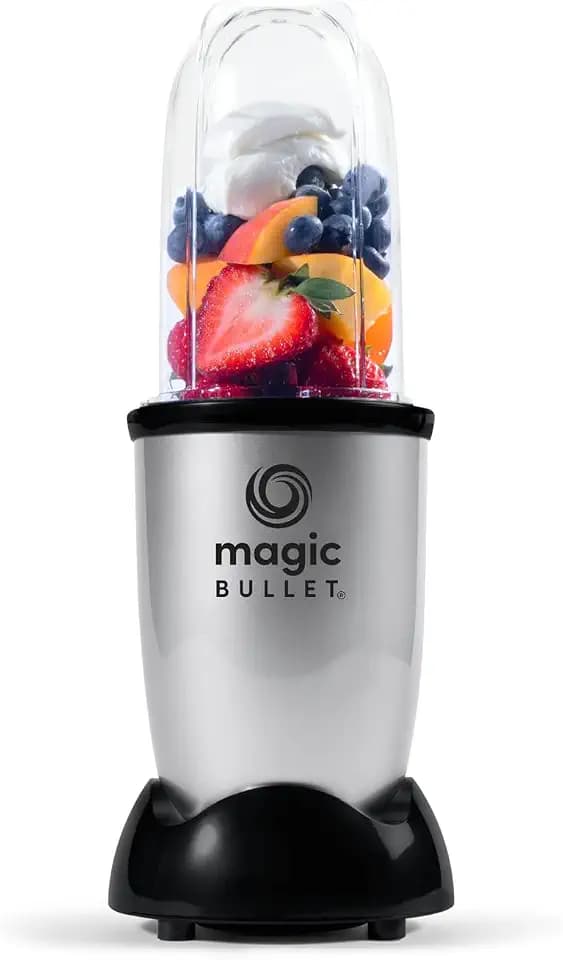 Magic Bullet, Elektrischer Mixer, Zerkleinerer, Smoothiemixer, Smoothie Maker, 200 Watt Leistung, Einfach und schnell in der Anwendung, Kompakt, Leicht zu reinigen, MBR03, Grau
