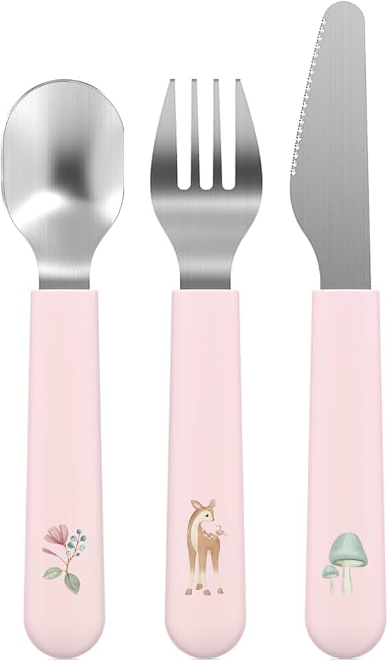 Mepal Kinderbesteckset Mio 3-teilig - Fairy Garden - Edelstahl Kindergeschirr