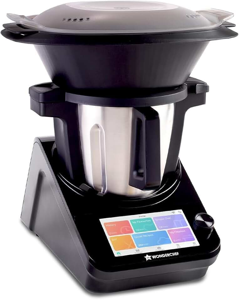 Wonderchef Chef Magic | All-in-One Kitchen Robot for Indian & International Cuisine | Automatic Chopping, Sautéing, Stirring, Kneading... | Mobile App | Recipes by Chef Sanjeev Kapoor | 2 Yr Warranty