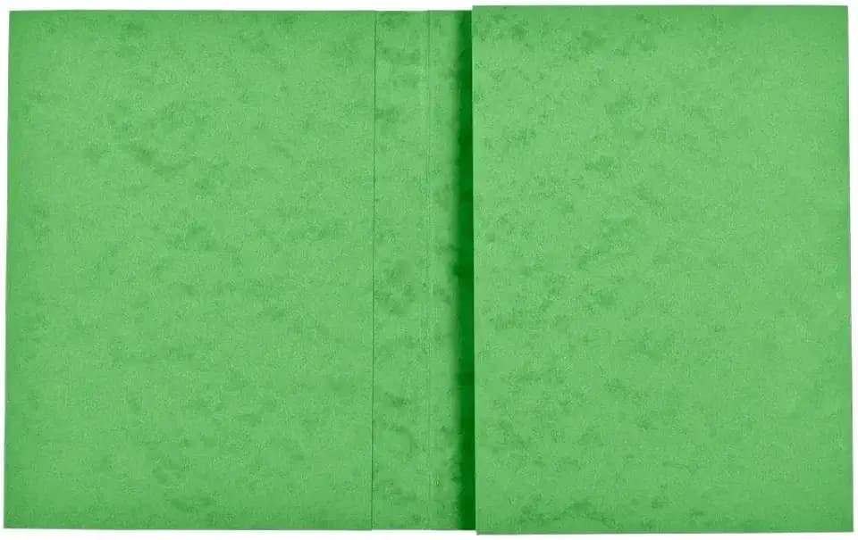 Exacompta - Ref. 32123E - Packung mit 10 Heftumschlägen 17 x 22 cm aus echtem Glanzkarton mit Beschriftungsfeld - Ideal für Schule, Hochschule, Universitäten - Farbe Grün