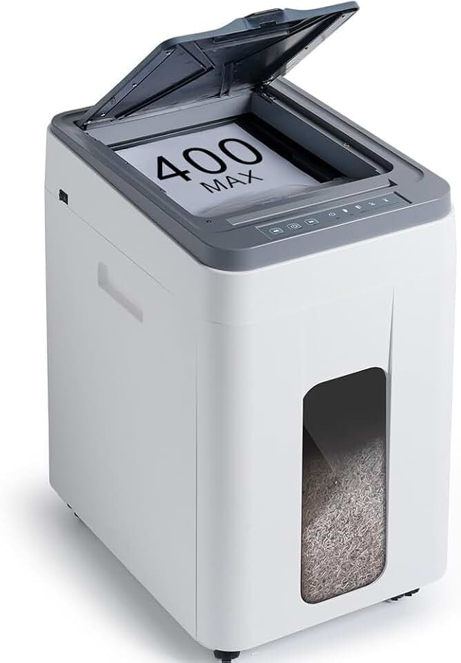 Aktenvernichter Automatischer Einzug 400 Blatt P5 Mikroschnitt