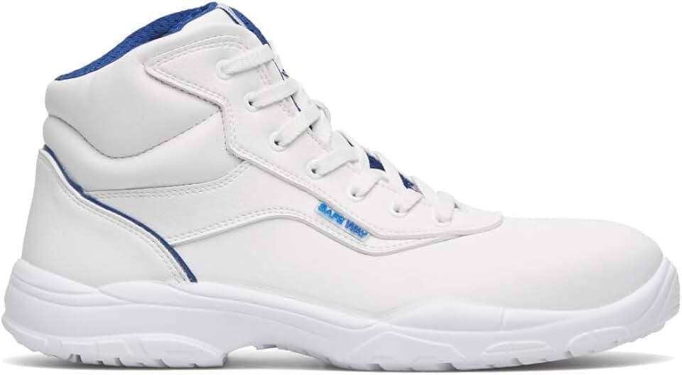 Exena Arbeitsschuhe Sicherheitsschuhe S2 Schnürstiefel Pearl weiß mit Schutzkappe Lebensmittel, Gastro, (Numeric_45)