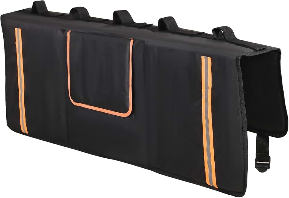 Truck Bike Tailgate Pad, Tailgate Pad for Mountain Bike Truck Tailgate Pad with Tool Pocket, Bike Tailgate Protection Pad for Trucks, 52 Inch Tailgate Cover for Bikes