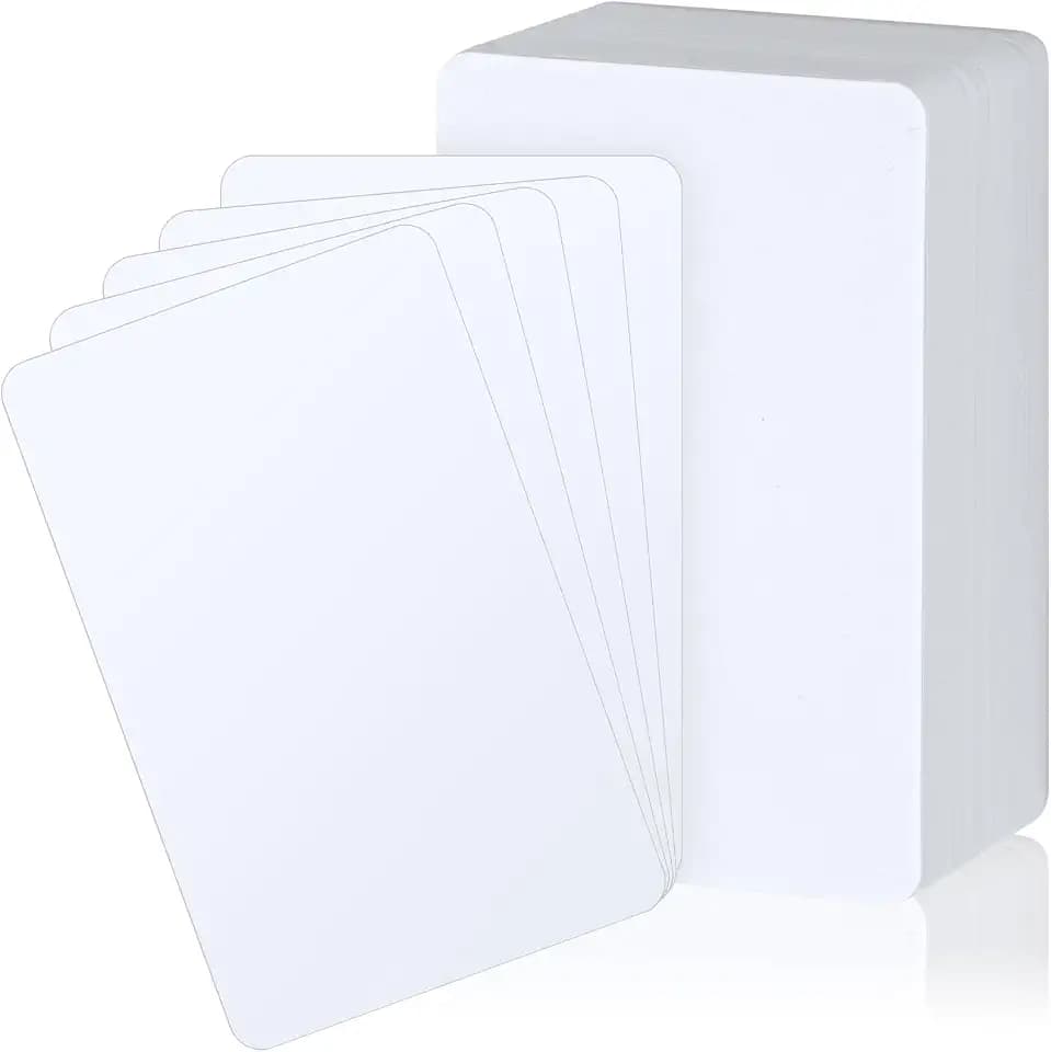 Zomiboo 100 Pieces Tall Trading Card Dividers Plastic,White
