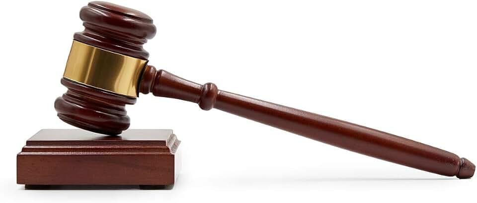 Wooden Gavel and Sound Block for Judge Lawyer Auction