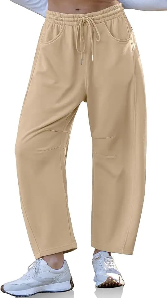 TARSE Womens Barrel Sweatpants Wide Leg Loose Casual Lounge Pants
