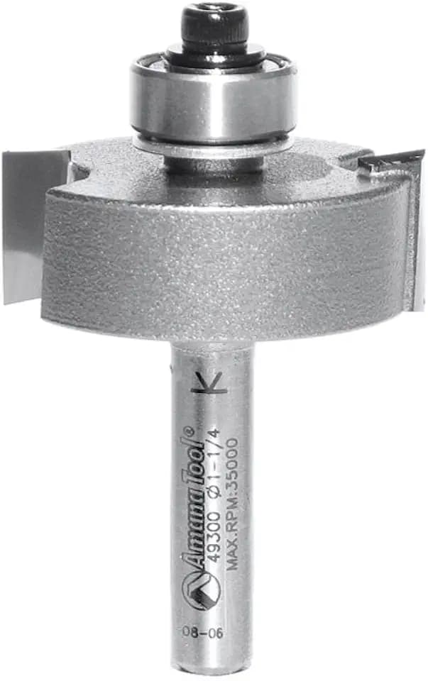 Amana Tool - 49300 Rabbeting 3/8 Depth x 1-1/4 Dia x 1/2 x 1/4" Shank
