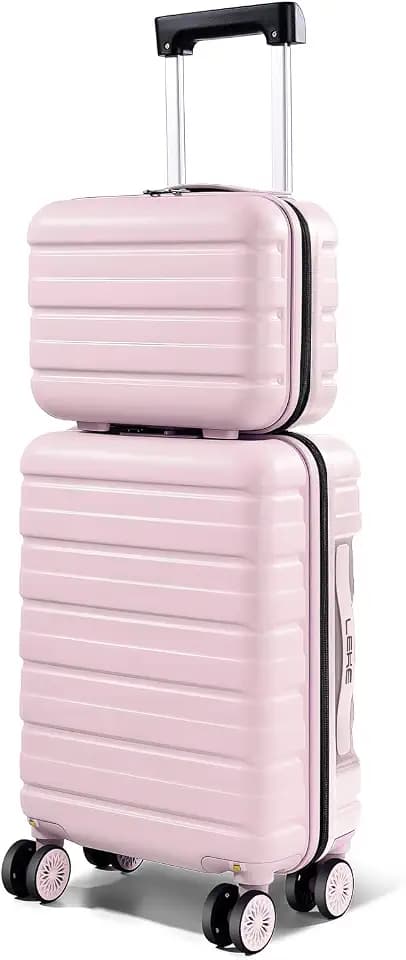 Lekesrping 20 Inch Carry-On Luggage with Case 22x14x9 Airline Approved