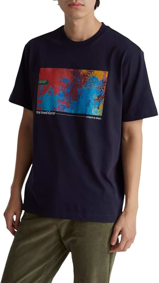 United Colors of Benetton Herren T-Shirt 3mi5u10bg T-Shirt (1er Pack)
