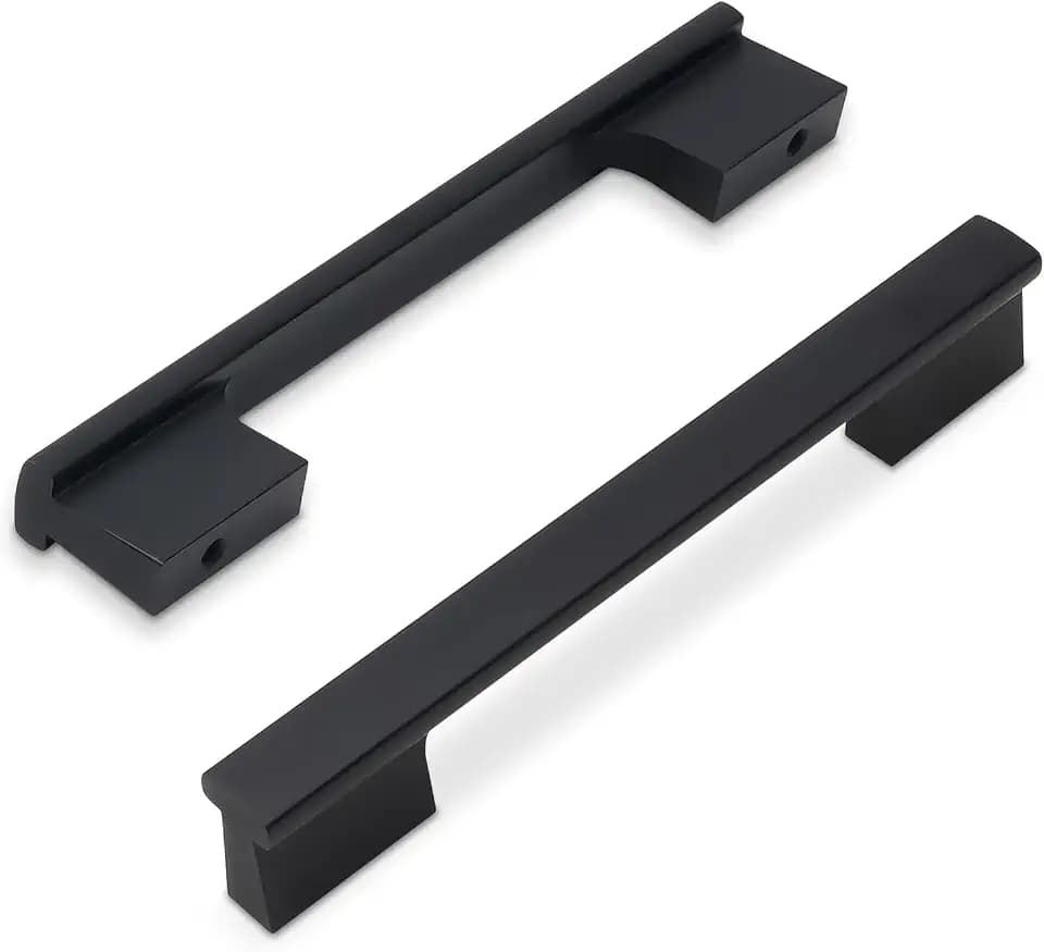 10 Pack Matte Black Cabinet Pulls 5 Inch Hole Centers Kitchen Cabinet Handles Black Drawer Pulls Cabinet Hardware
