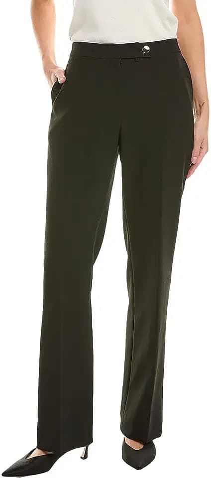 Anne Klein Women's Fly Front Extend Tab Slash Pocket Wide L